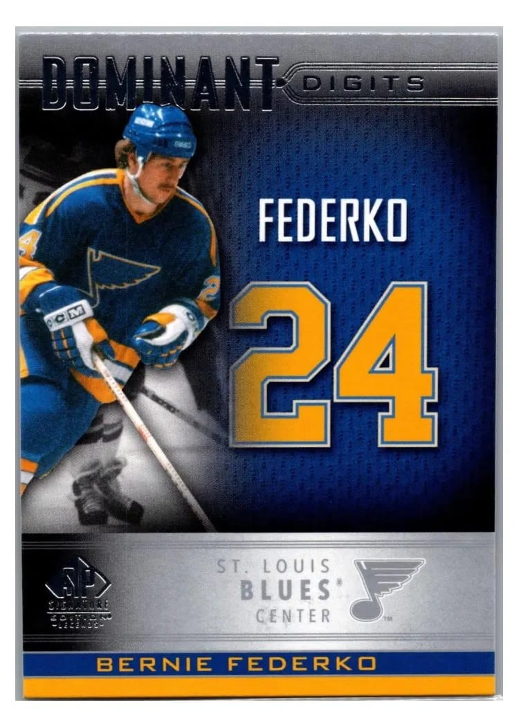 2020-21 SP Signature Edition Legends Dominant Digits Bernie Federko #DD-27 card