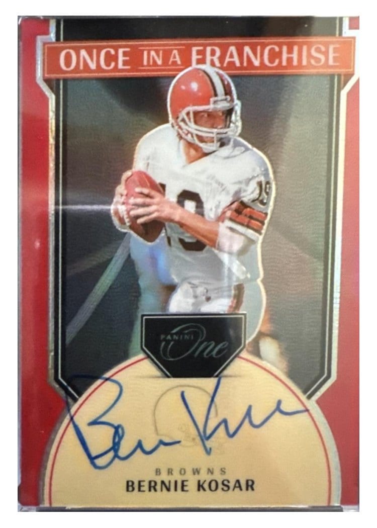 2024 Panini One Once in a Franchise Autographs Bernie Kosar #340 card