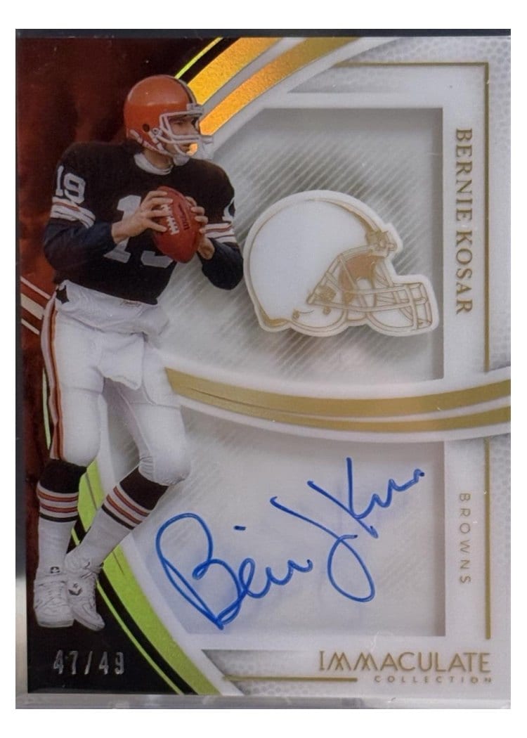 2025 Panini Immaculate Immaculate Shadowbox Signatures Bernie Kosar #12 card