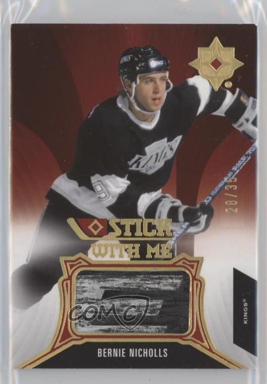 2021-22 Upper Deck Ultimate Collection Stick With Me Bernie Nicholls #SWM-BN card
