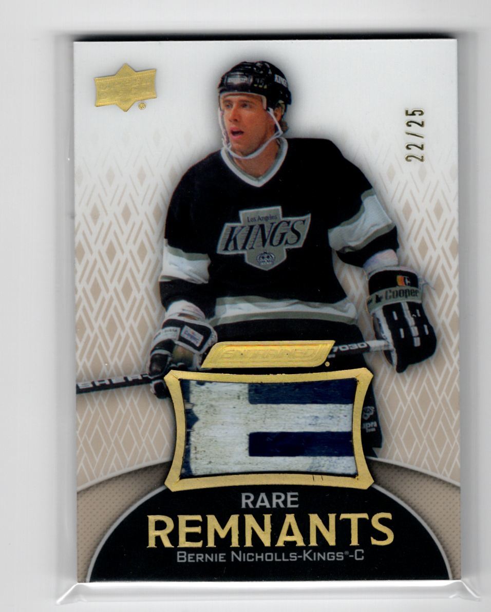 2023-24 Upper Deck Engrained Remnants Bernie Nicholls #R-BN card
