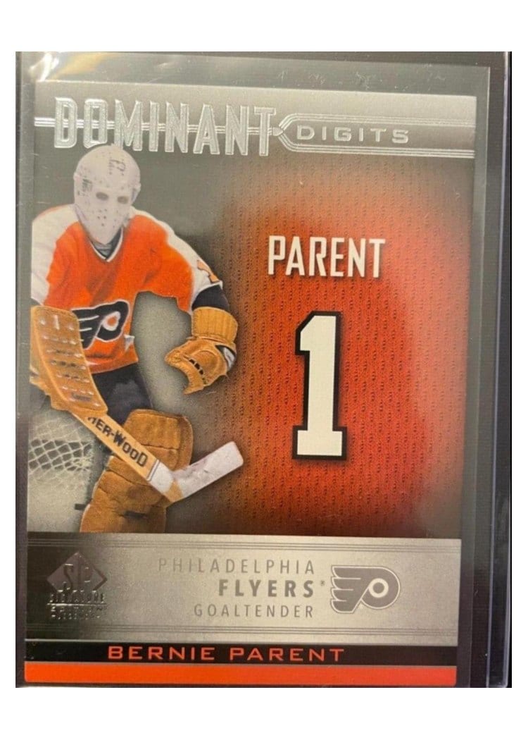 2020-21 SP Signature Edition Legends Dominant Digits Bernie Parent #DD-3 card