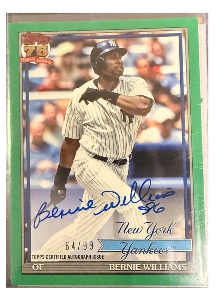 2026 Topps 1991 Topps Autographs Bernie Williams #91A-BER card