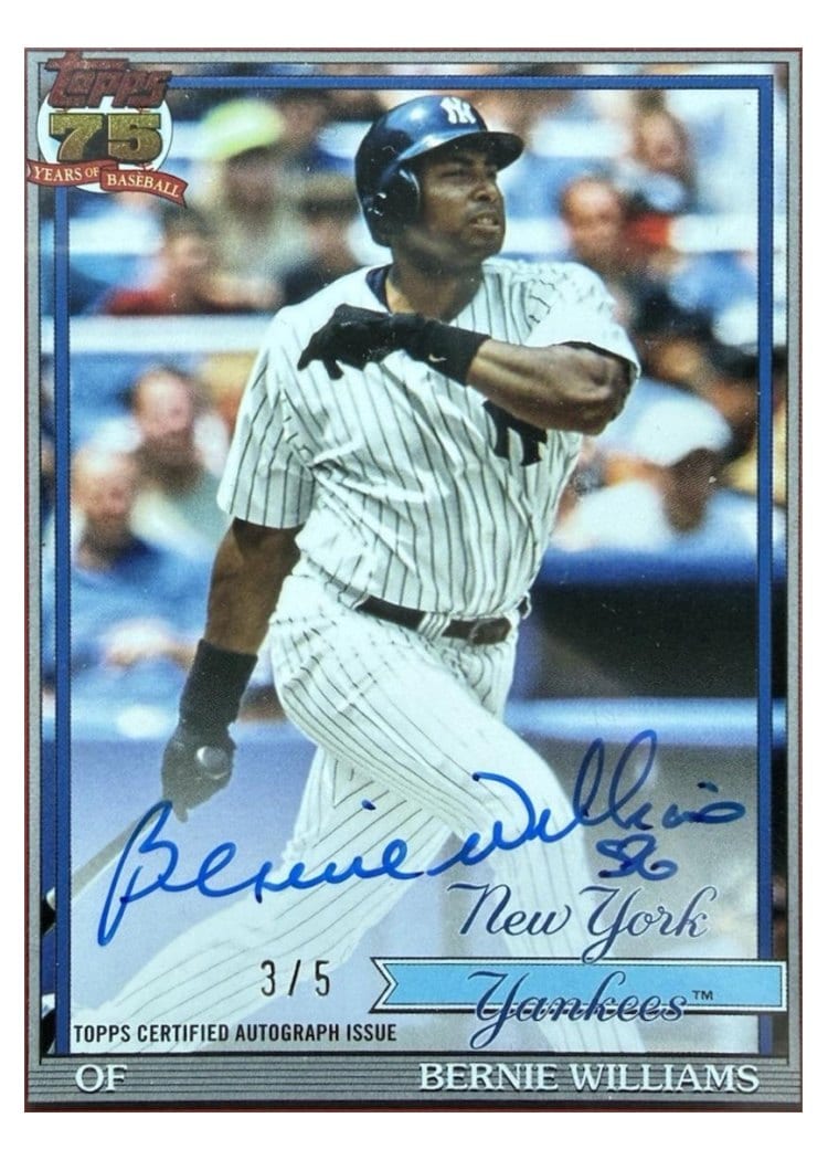 2026 Topps 1991 Topps Autographs Bernie Williams #91A-BER card