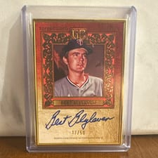 2025 Topps Gilded Collection Gold Framed Hall of Fame Autographs Bert Blyleven #HAFA-BB card