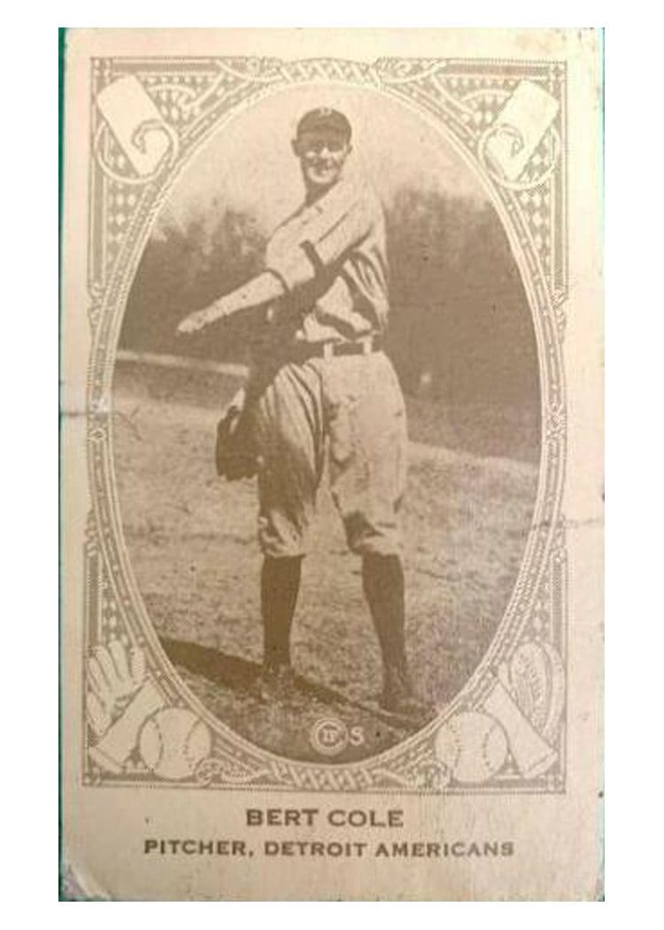 1922 E120 American Caramel Bert Cole card