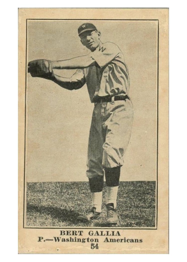 1917 Boston Store Bert Gallia #54 card