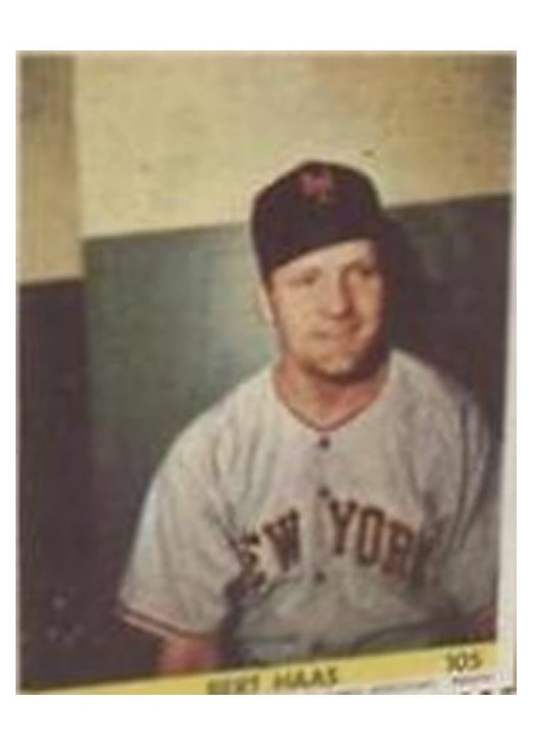 1949 Eureka Sportstamps Bert Haas #105 card