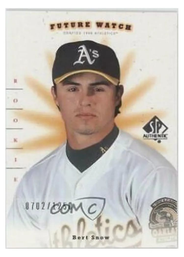 2001 SP Authentic Bert Snow #104 card