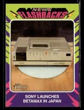 2024 Topps Heritage News Flashbacks Betamax Launch #NF-8 card