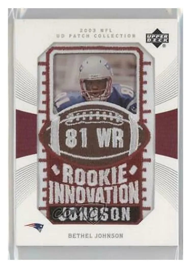 2003 Upper Deck Patch Collection Bethel Johnson #145 card