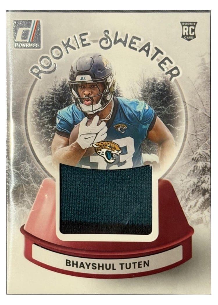 2025 Donruss Rookie Holiday Sweater Bhayshul Tuten #SWE-BTN card