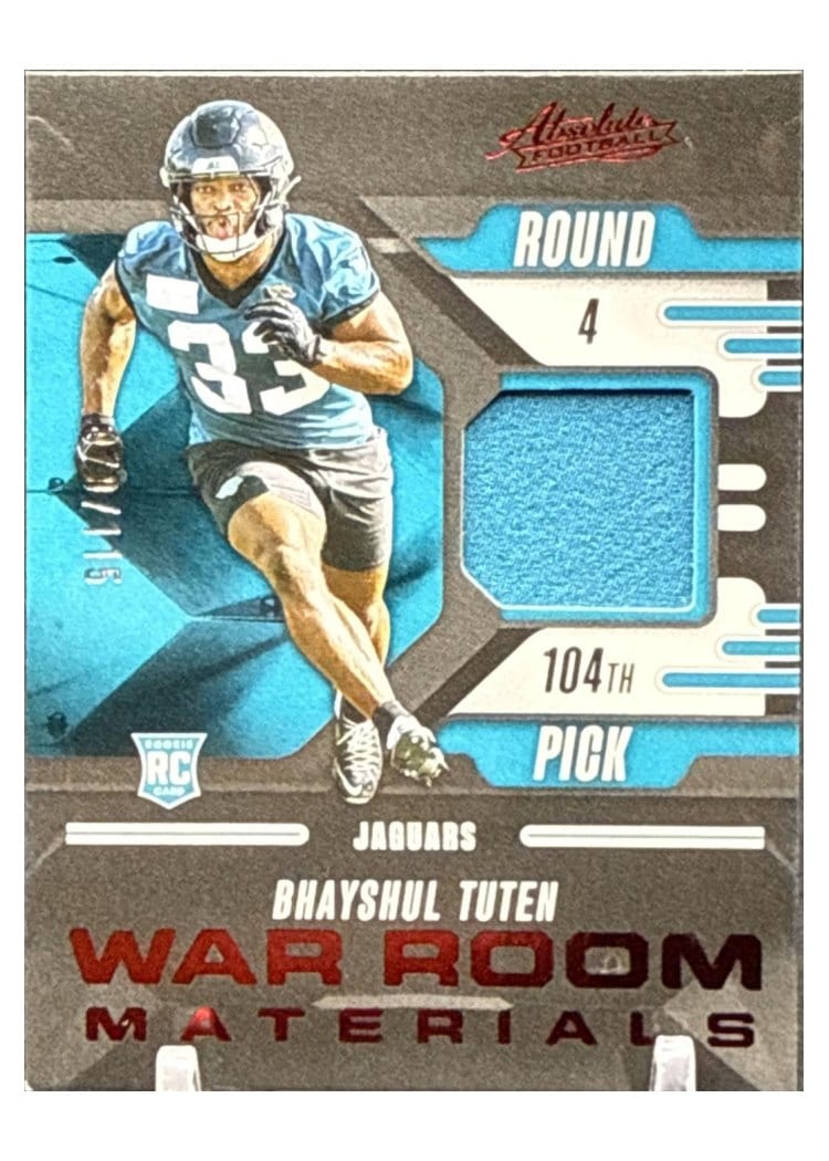 2025 Panini Absolute War Room Materials Bhayshul Tuten #WRM-BTN card