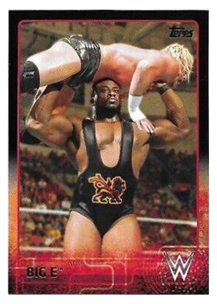 2015 Topps WWE Big E Black #7 card