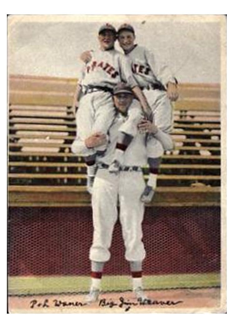 1936 R312 Big Jim Weaver, L. Waner, P. Waner card