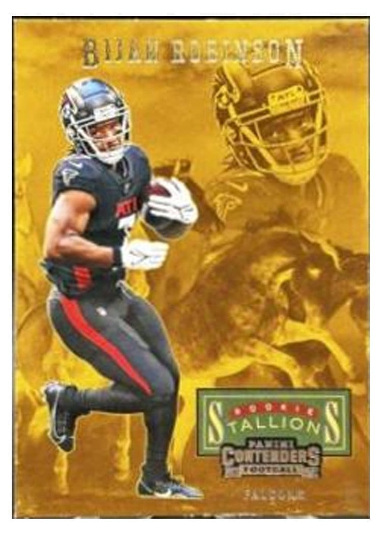 2023 Panini Contenders Rookie Stallions Bijan Robinson #10 card