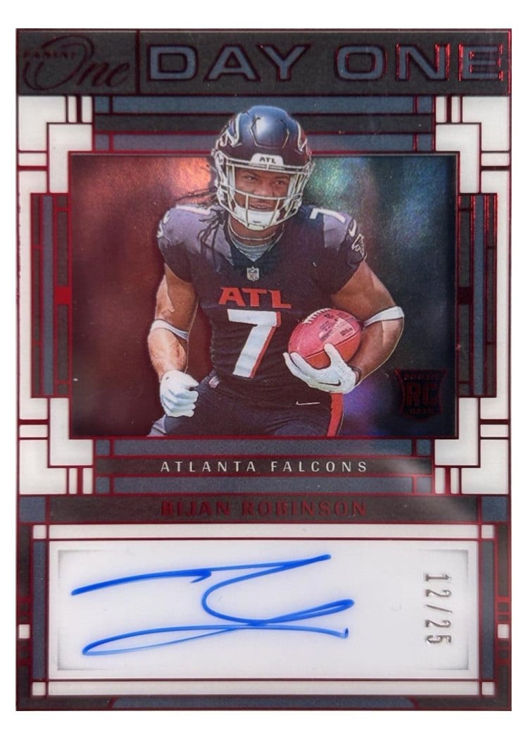 2023 Panini One Day One Autographs Bijan Robinson #101 card