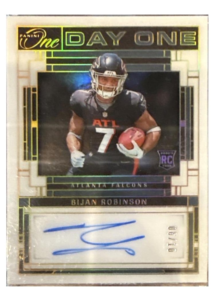 2023 Panini One Day One Autographs Bijan Robinson #101 card