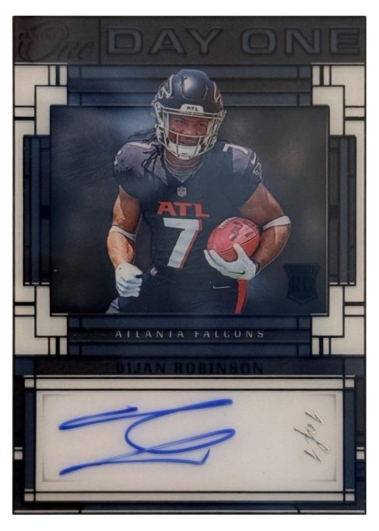 2023 Panini One Day One Autographs Bijan Robinson #101 card