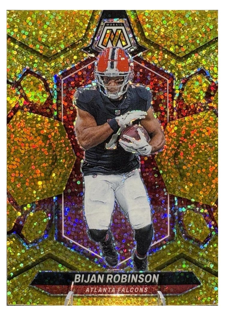 2024 Panini Mosaic Base Set Bijan Robinson Gold Sparkle #9 card