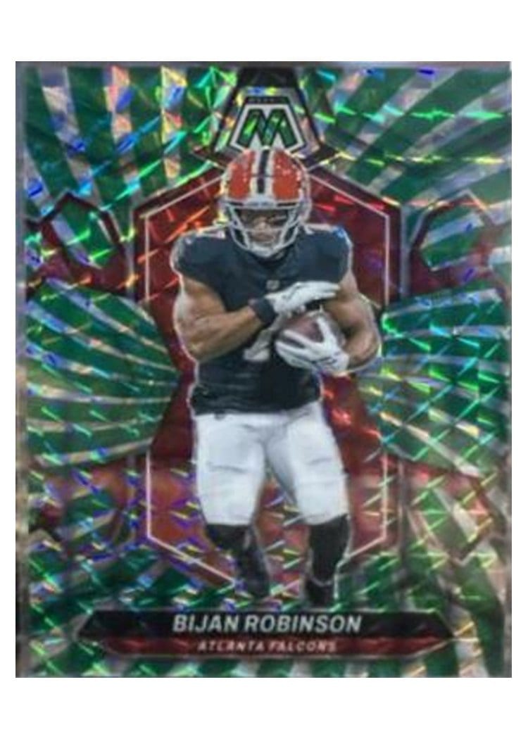 2024 Panini Mosaic Base Set Bijan Robinson Green Swirl #9 card