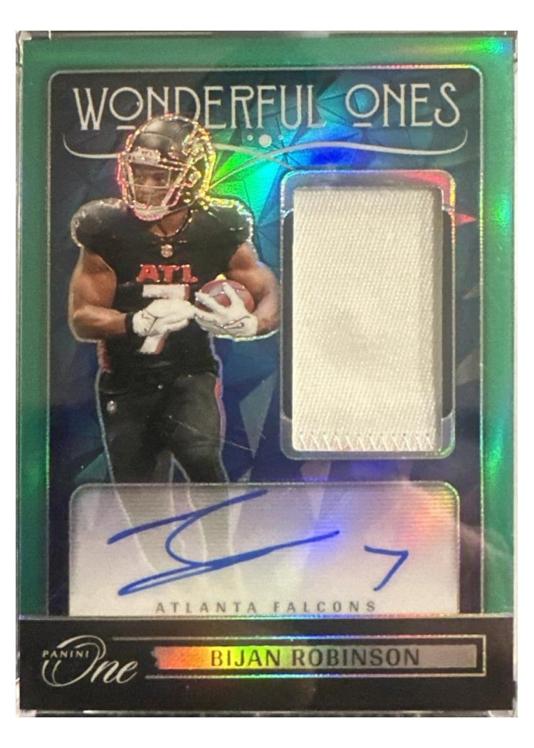 2024 Panini One Wonderful Ones Autographs Bijan Robinson #365 card