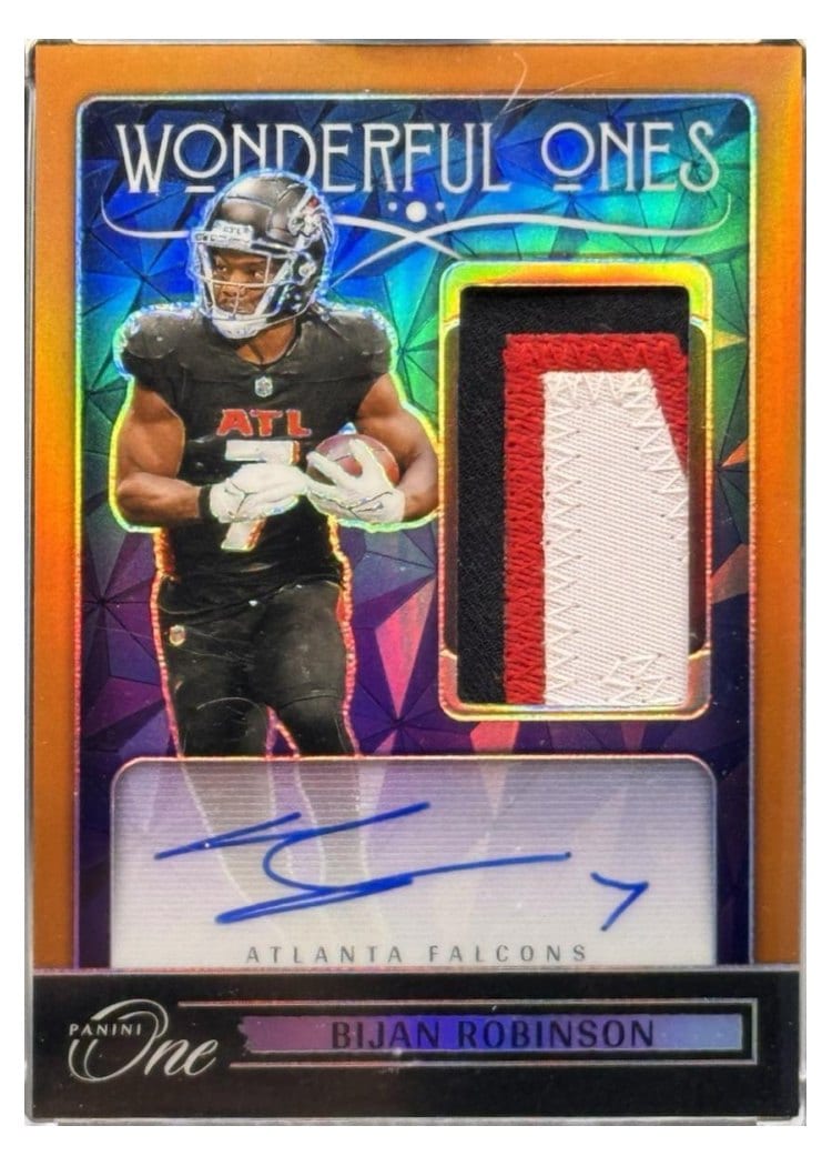 2024 Panini One Wonderful Ones Autographs Bijan Robinson #365 card