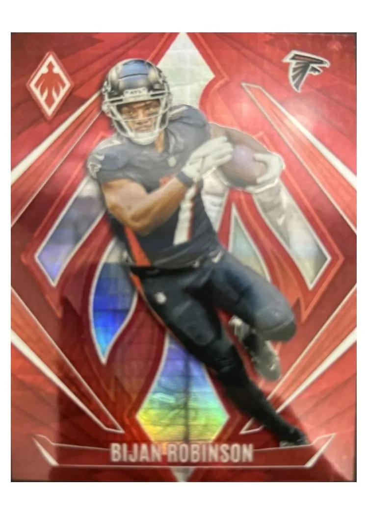 2024 Panini Phoenix Base Set Bijan Robinson Red Hyper #12 card
