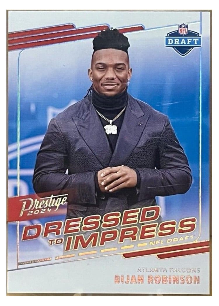 2024 Panini Prestige Dress to Impress NFL Draft Bijan Robinson #DTI-BRO card