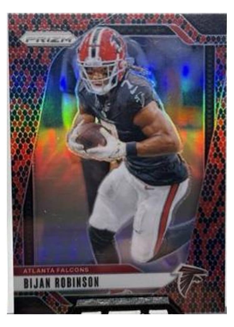 2024 Panini Prizm Base Set Bijan Robinson Red Black Snakeskin #11 card