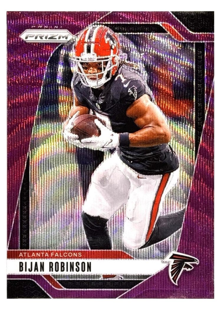 2024 Panini Prizm Base Set Bijan Robinson Purple Wave #11 card