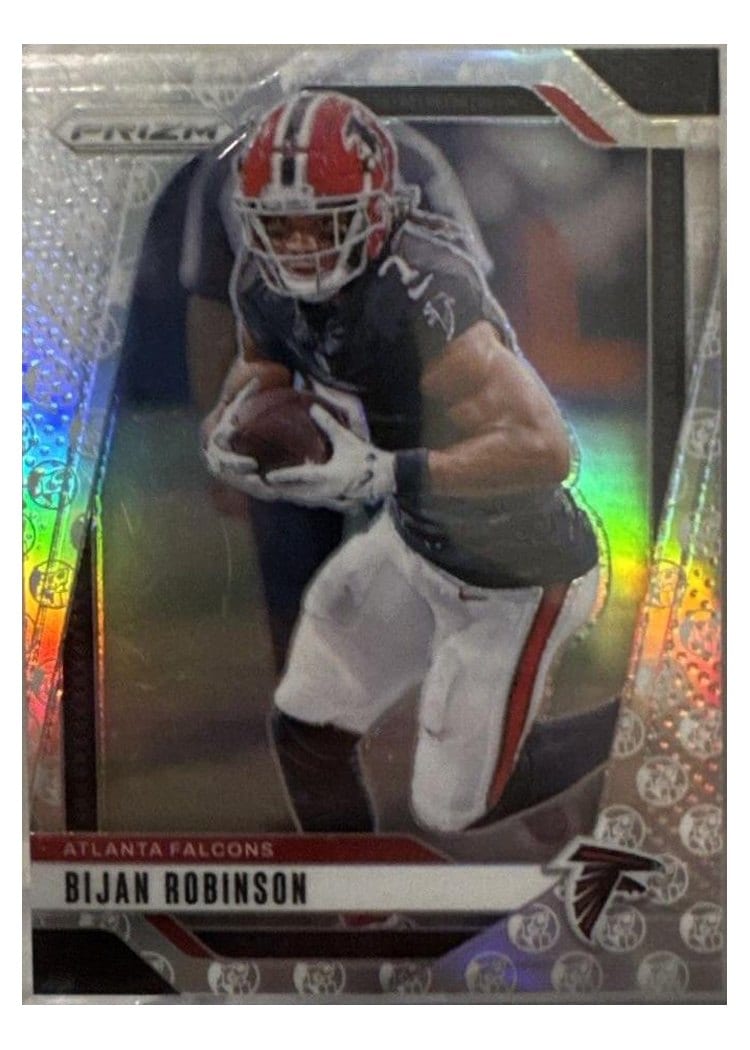 2024 Panini Prizm Base Set Bijan Robinson White Knight #11 card