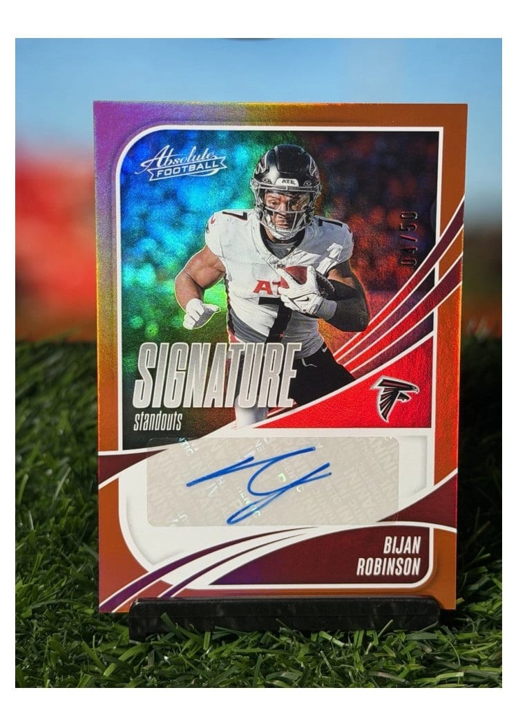2025 Panini Absolute Signature Standouts Bijan Robinson #SS-BRN card
