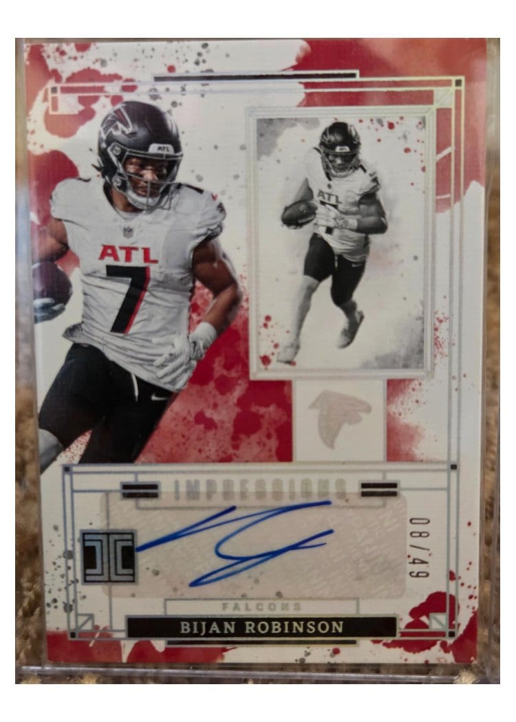 2025 Panini Impeccable Impeccable Impressions Bijan Robinson #18 card