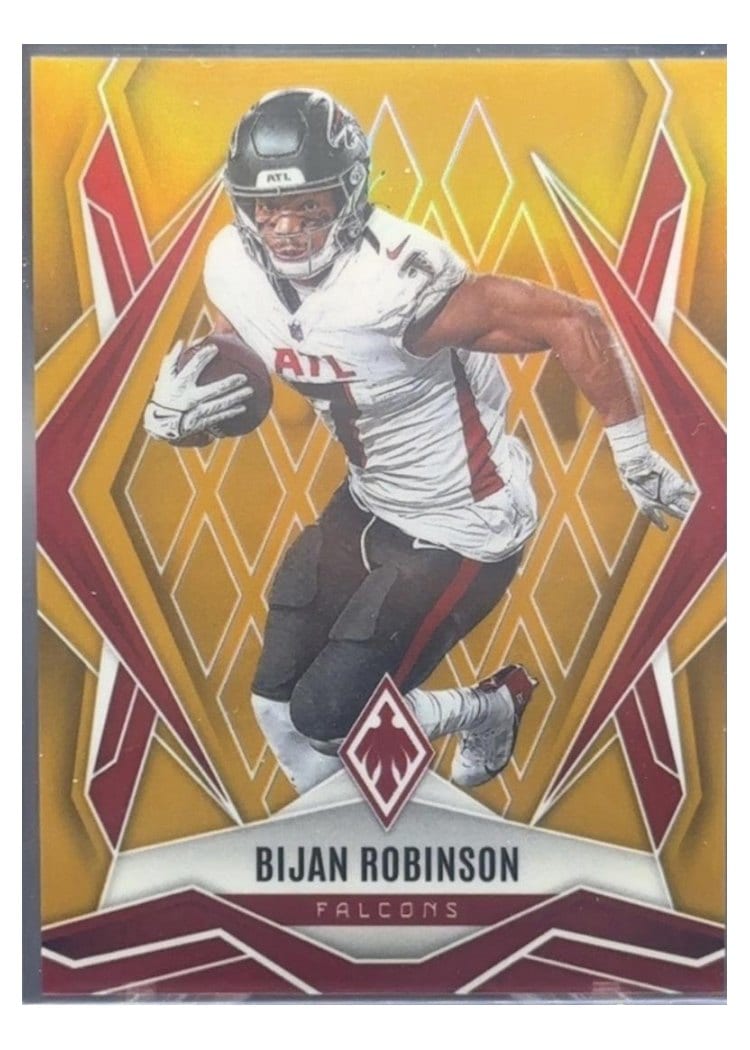 2025 Panini Phoenix Base Set Bijan Robinson Gold #112 card