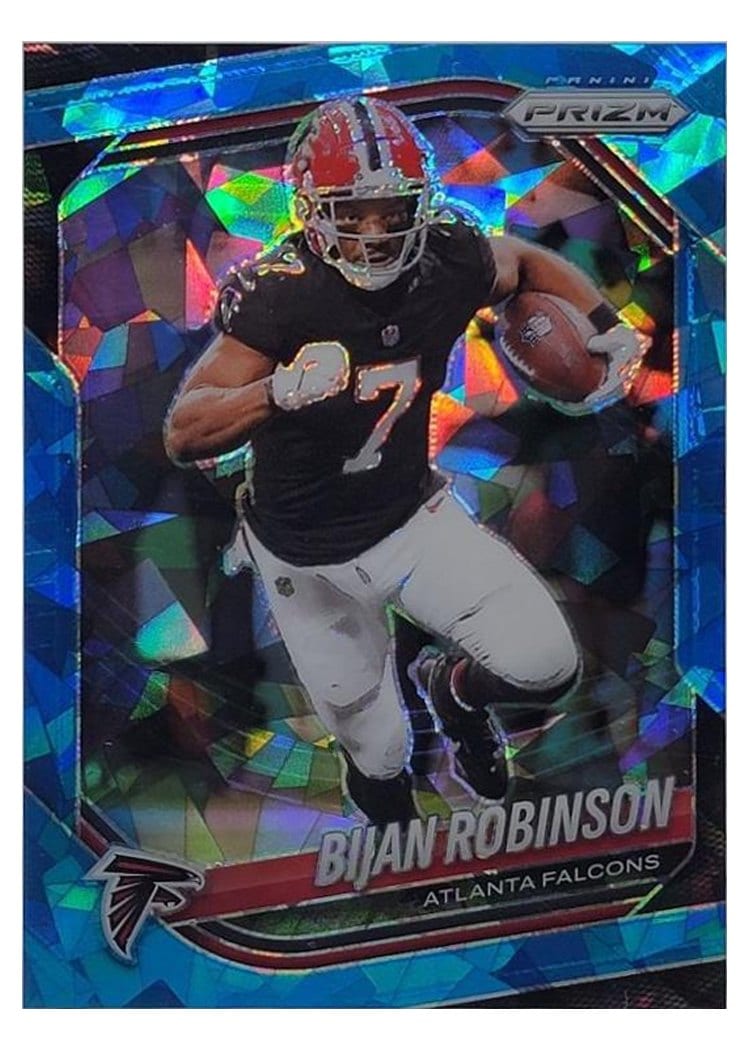 2025 Panini Prizm Base Set Bijan Robinson Blue Ice #96 card