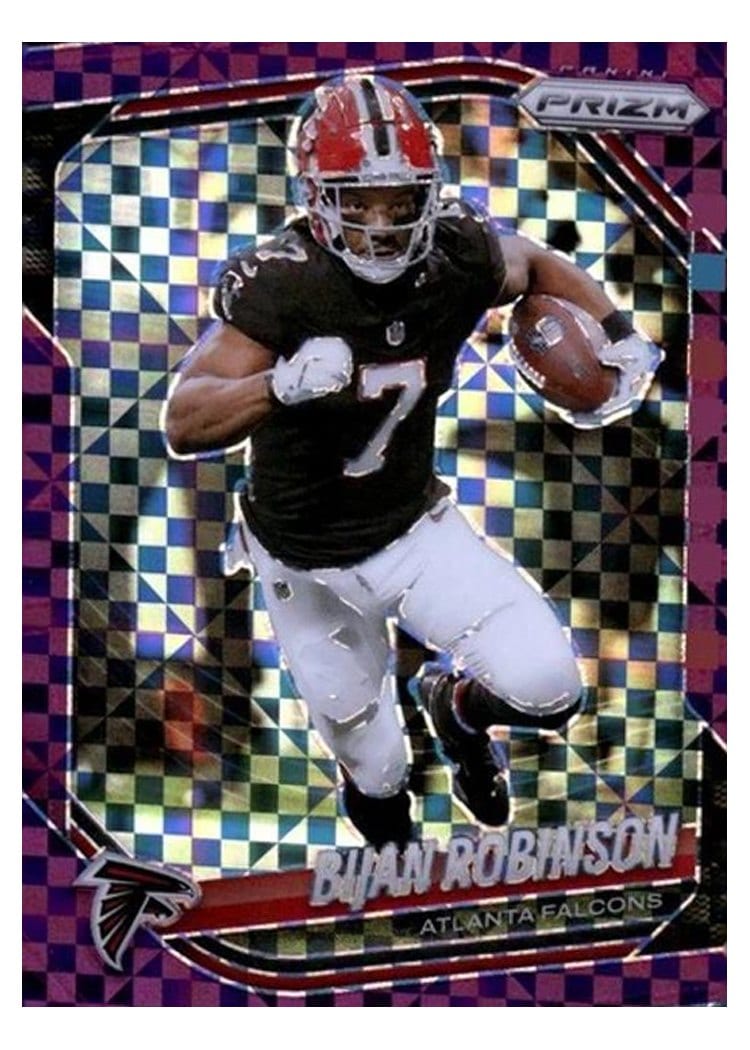 2025 Panini Prizm Base Set Bijan Robinson Purple Power #96 card