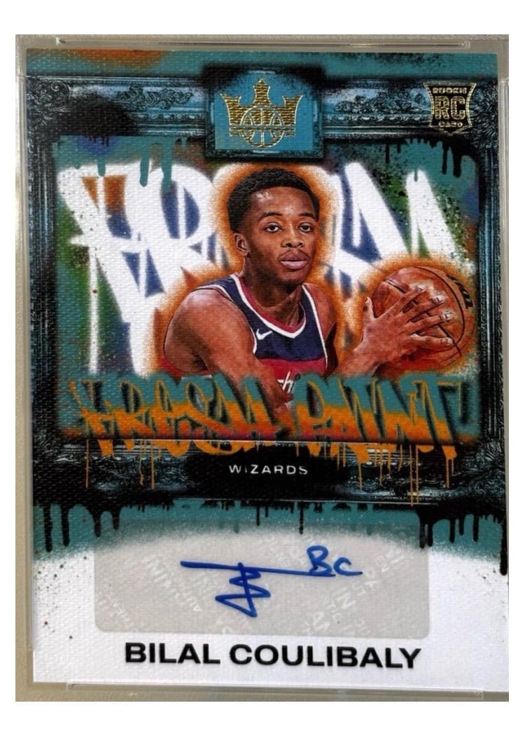 2023-24 Panini Court Kings Fresh Paint Autographs Bilal Coulibaly #FP-BCW card