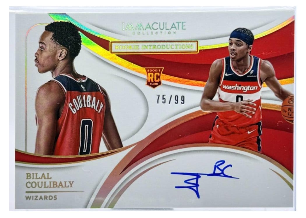 2023-24 Panini Immaculate Collection Immaculate Rookie Introductions Bilal Coulibaly #7 card