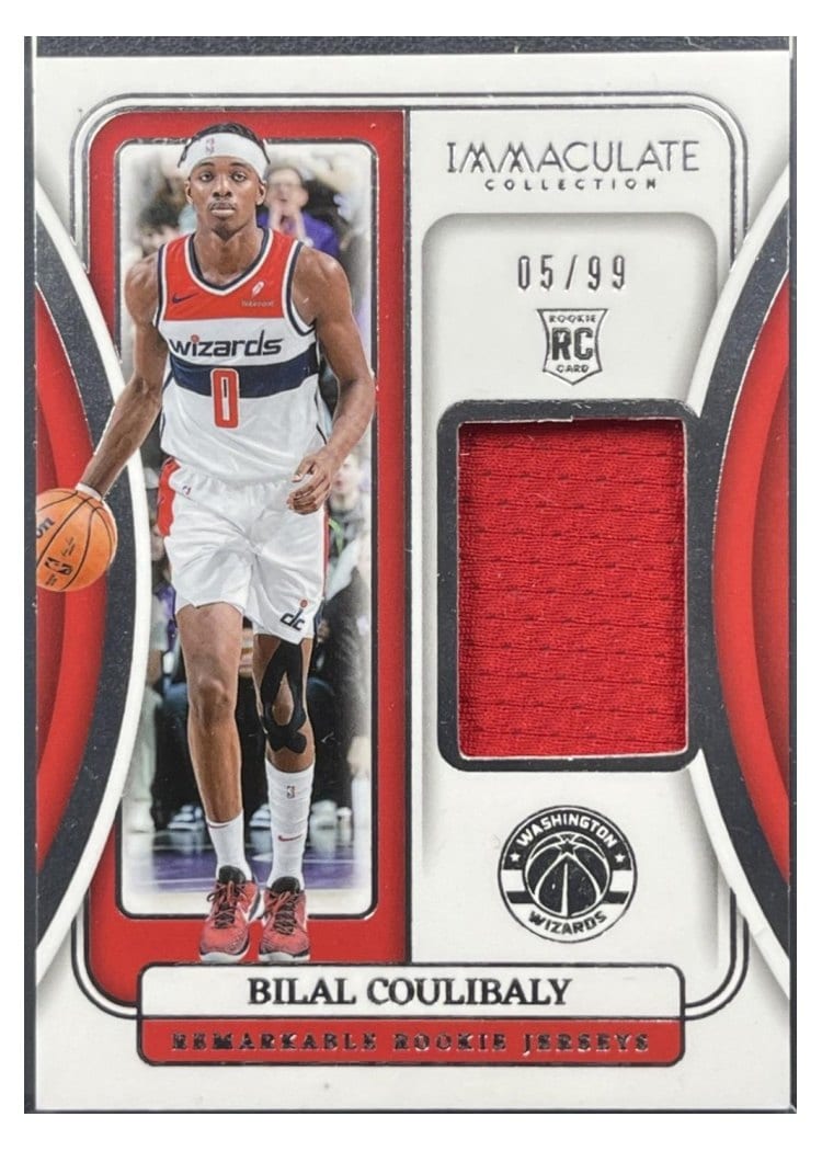 2023-24 Panini Immaculate Collection Remarkable Rookie Jerseys Bilal Coulibaly #12 card