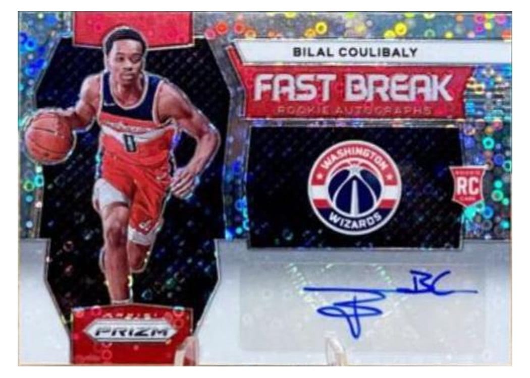 2023-24 Panini Prizm Fast Break Rookie Autographs Bilal Coulibaly #FBR-BIL card