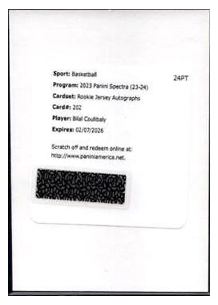 2023-24 Panini Spectra Base Set Bilal Coulibaly #202 card