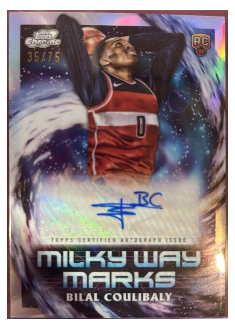 2023-24 Topps Chrome Cosmic Milky Way Marks Refractor Bilal Coulibaly #MWM-BC card