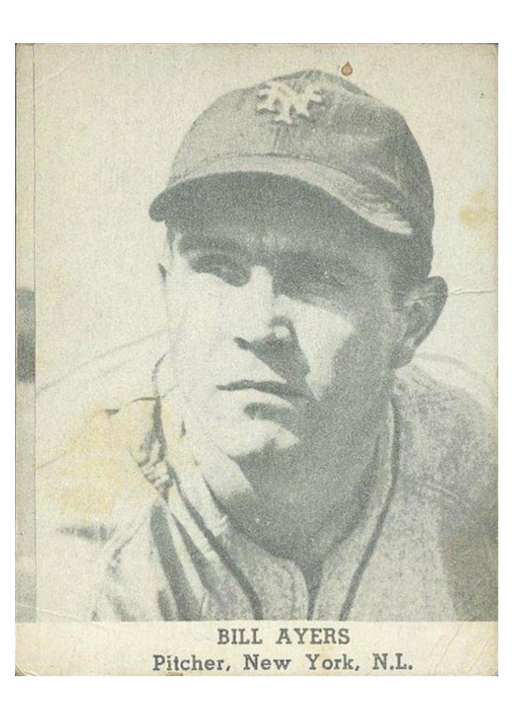 1947 Tip Top Bread Bill Ayers card