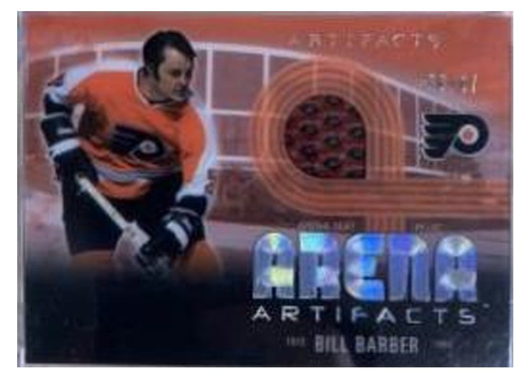 2024-25 Upper Deck Artifacts Arena Artifacts Bill Barber #AA-BB card