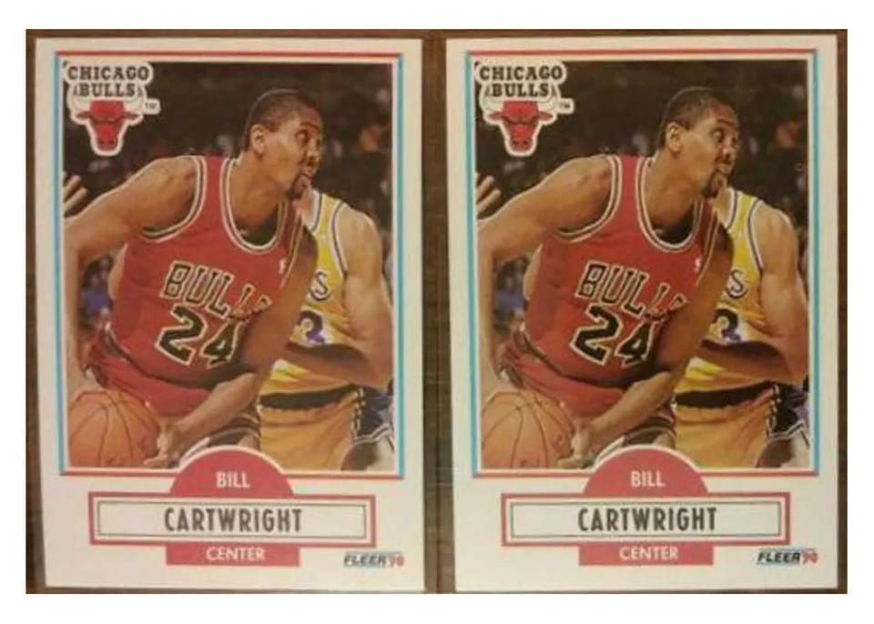 1990 Fleer Bill Cartwright #23 card