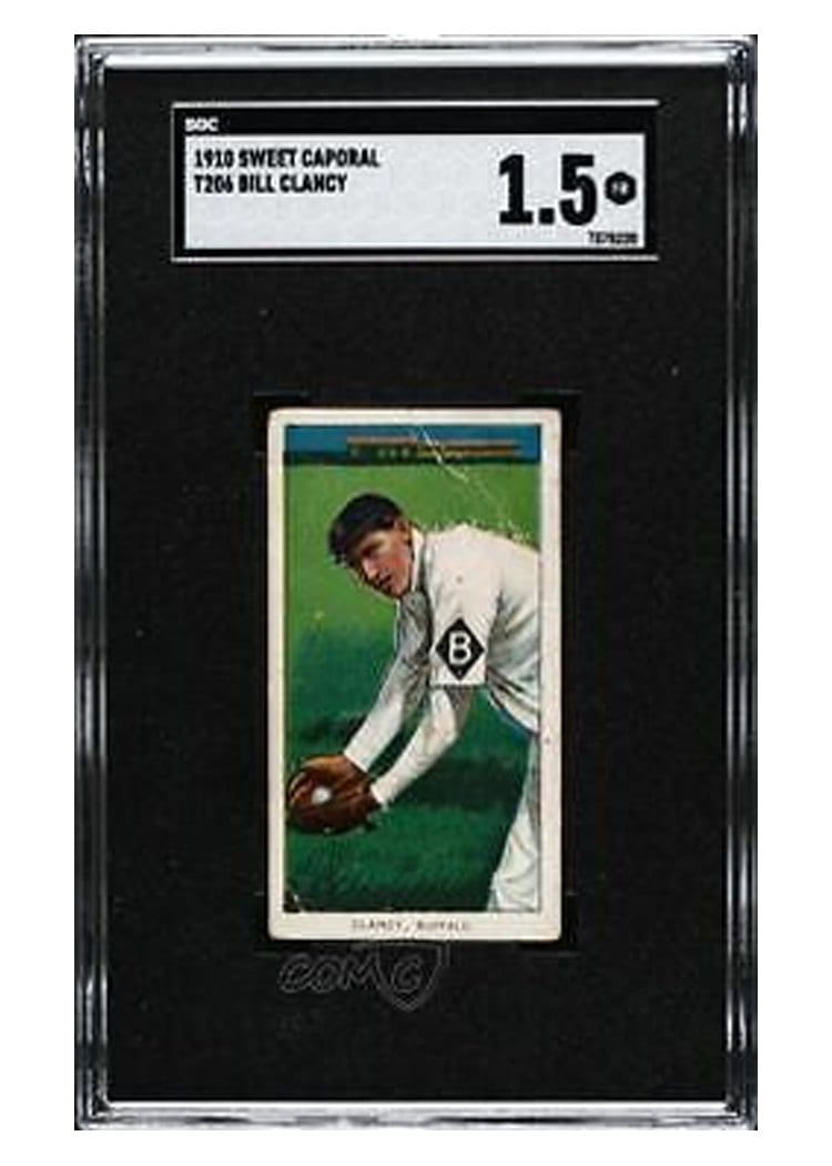 1909 T206 Sweet Caporal 350 Factory 30 Bill Clancy card