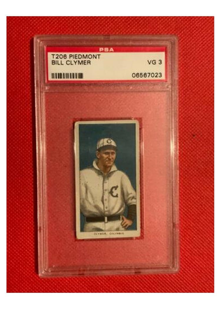 1909 T206 Piedmont 350 Bill Clymer card