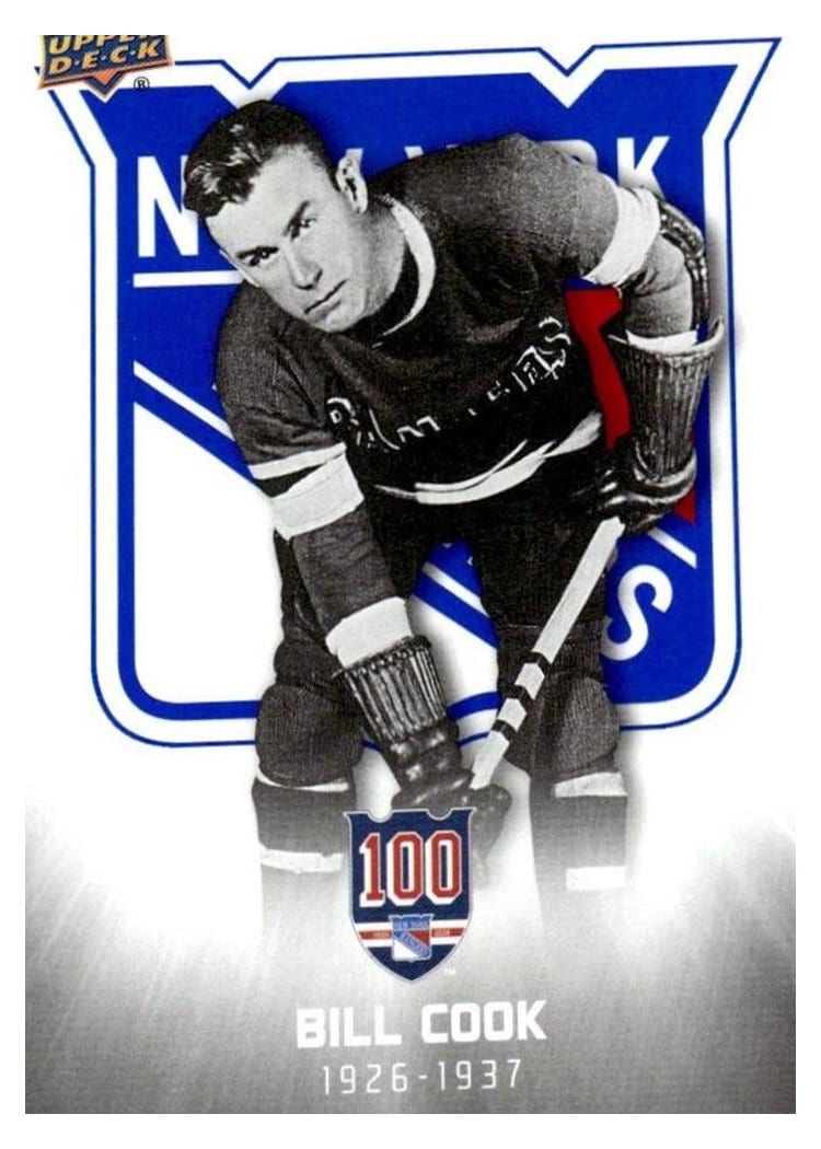 2025-26 Upper Deck New York Rangers Centennial Base Set Bill Cook #1 card