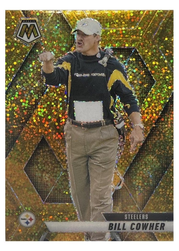 2025 Panini Mosaic Base Set Bill Cowher Gold Sparkle #226